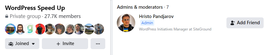 Hristo admin of wordpress speed up