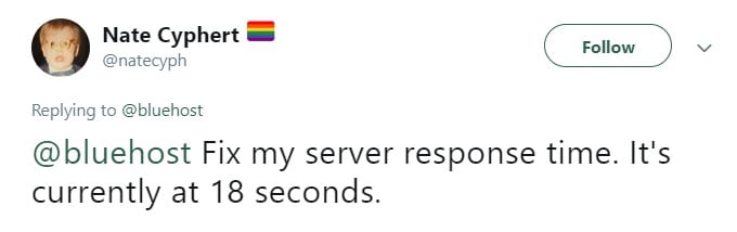 Bluehost slow server response time