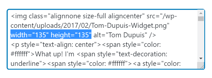 Specify Image Dimensions In WordPress