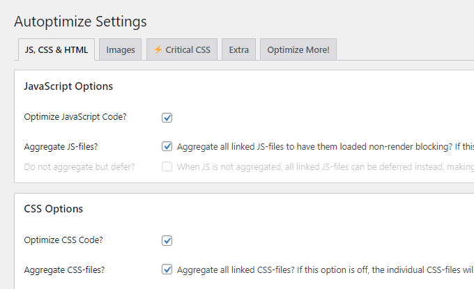 Optimize Aggregate JavaScript CSS