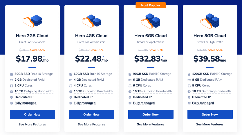 Namehero managed cloud hosting bf