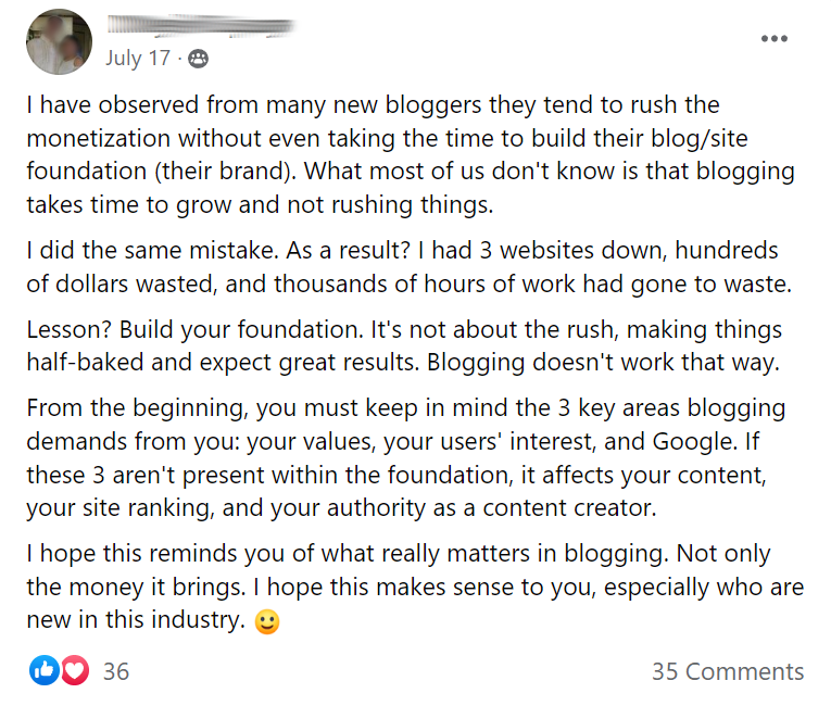 Blogging affiliate marketing mistakes