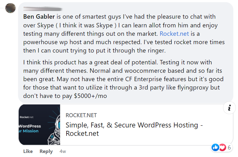 Rocket. Net ben gabler testimonial