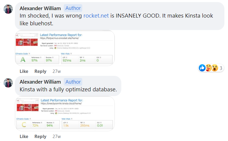 Kinsta to rocket. Net migration