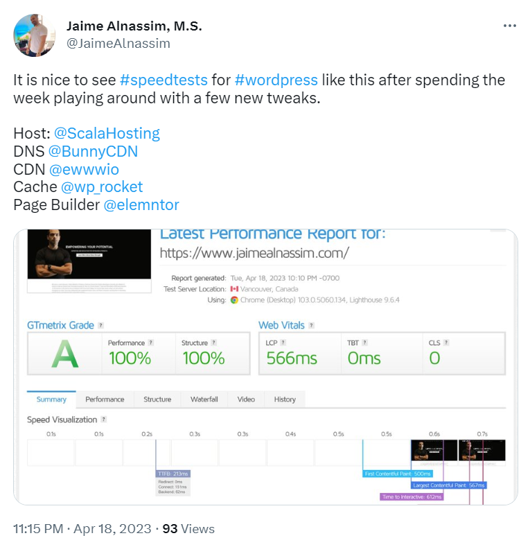 Scala hosting gtmetrix report