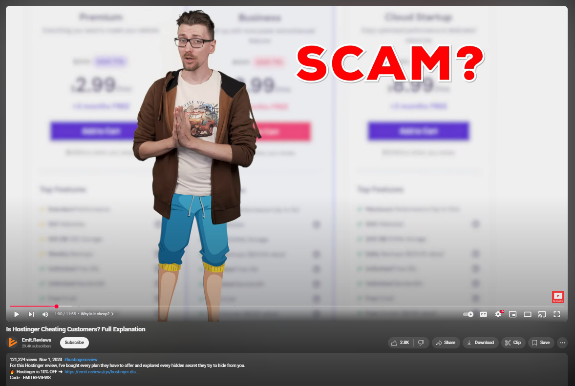 Hostinger scam emit reviews