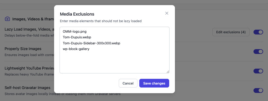 Exclude images from lazy load flyingpress