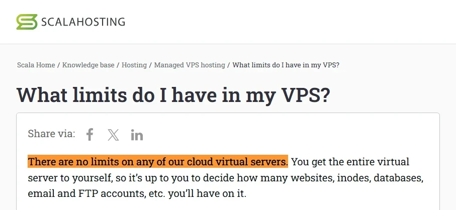 Scalahosting vps no limits